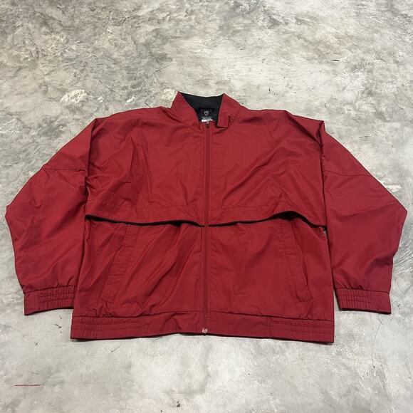 Nike Jacket Mens Large Red Clima Fit Golf Windbreaker Golf Track Vented Vintage - Picture 1 of 8